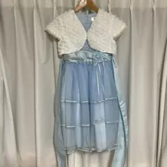 キッズ ドレス 水色 140