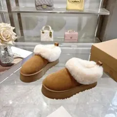 セール！UGG ブラウン ムートンブーツ 厚底 23CM