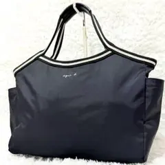 アニエスベー VOYAGE ナイロン トートバッグ ブラック 通勤 通学 軽量