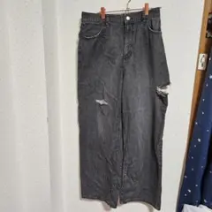 【極美品】Honeys ダメージデニムパンツ グレー Lサイズのサムネイル