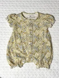 オーガニックコットン 花柄ロンパース