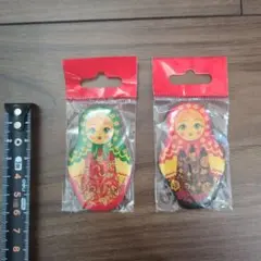 ロシア土産　マトリョーシカ　マグネット2個セット
