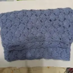 新品　着物用　ショール ブルー