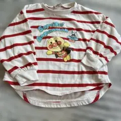 アンパンマン 長袖Tシャツ 赤白ストライプ