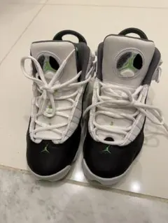 Air Jordan スニーカー ホワイト/ブラック/グリーン23.5cm