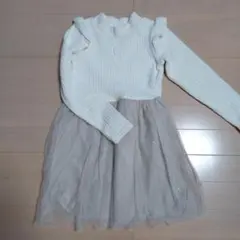 ☆￥1180から値下げ☆130サイズ フリル付きワンピース