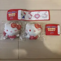 ハローキティ　ぬいぐるみボールチェーン 3個セット　エンジェル　バイブスあがる