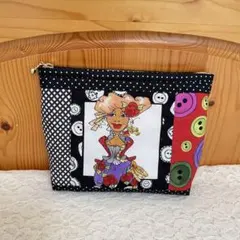 ロラライハリス Sewing生地使用ふわっと可愛いポーチ（大きめ） - メルカリ