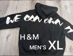 メンズ パーカー XL 黒 Ｈ＆Ｍ トップス スウェット 大きいサイズ 高身長
