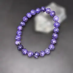 【高品質】天然石パワーストーン　チャロアイトブレスレット　8㎜