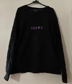 BEAMS クルーネック スウェット ブラック 日本製のサムネイル
