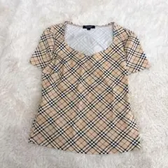 美品】バーバリーロンドン Vネックカットソー ノバチェック S - メルカリ