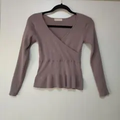 美品♡FREE'S MART フリーズマート カシュクールペプラム長袖ニット