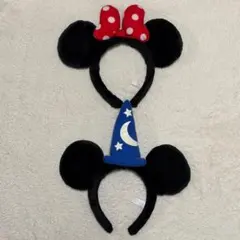 ディズニー カチューシャ 2個セット ミニー 魔法使い ミッキー