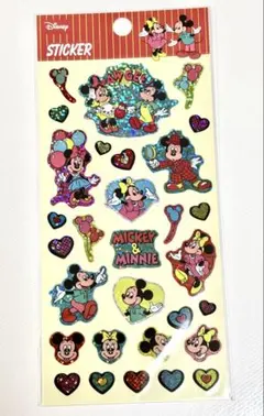 Disney ミッキー＆ミニー シール サンスター　平成レトロ　キラキラ
