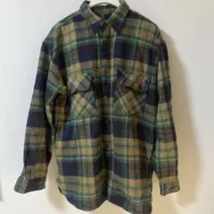 UNIQLO フランネルチェックシャツ L ネルシャツ 長袖 オーバーサイズ