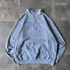 00s RUSSELL ATHLETIC スウェット ハーフジップ L灰A372