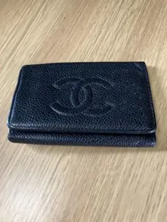 CHANEL ブラック レザー キーケース - メルカリ