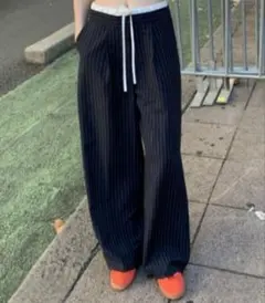 ストライプパンツ スラックス