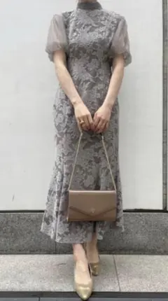 LAGUNAMOON LADYジャガードレースフレアーワンピース