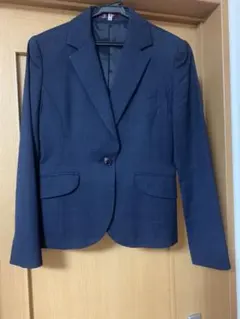 les mues ネイビーチェック　スカートスーツ