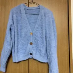 culots ライトブルー Vネックカーディガン