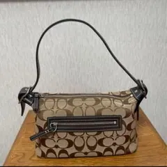 COACH シグネチャーデザイン ミニバッグ ブラウン