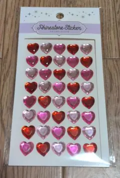 ハート型　激かわ　ラインストーンシール♥DAISO　Seria