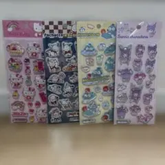 ウォーターシール 4枚 キティ ポチャッコ クロミ ハンギョドン 正規品