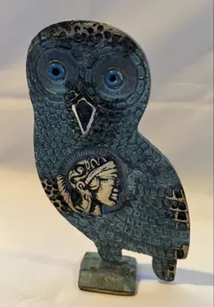 フクロウ ギリシャ製　オブジェ➀
