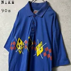 90sナイキNIKEポロシャツ銀タグ刺繍カラー希少