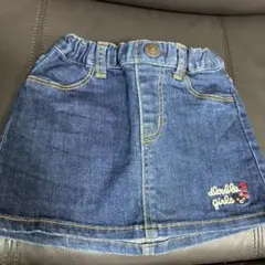 ミキハウス ダブルビー　デニムスカート　サイズ90