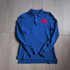 【大人気ダブルポニー】ラルフローレン 長袖ポロシャツ ブルー 150★