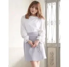 マジェスティックレゴン　パールバリエミニスカート  水色