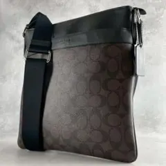 極美品✨コーチ サコッシュ ショルダーバッグ PVC×レザー 本革 シグネチャー