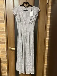 未使用GRL レース フリル袖 マキシワンピース