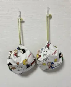 スヌーピーの丸っこい巾着袋　コップ袋　入園入学グッズ　プレゼント　リメイク