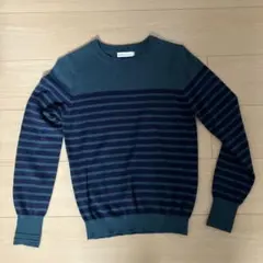 earth music & ecology ストライプセーター S グリーン