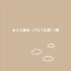 ★どら猫★ (プロフ必読！)様