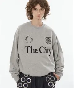 【正規品】WISH FOR EVER® トレーナー スウェット ロゴ CITY系