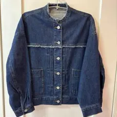 フリンジデザイン ダークブルー Gジャン