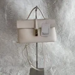 VIS・ひねり金具ワンハンドルミニショルダーバッグ・オフホワイト