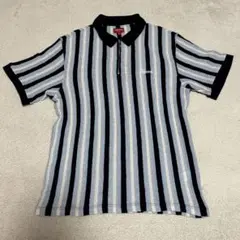 Supreme ハーフジップ ポロシャツ ストライプ L - メルカリ