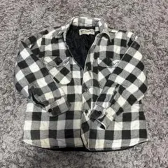 キッズ　古着　チェック柄　中綿ブルゾン