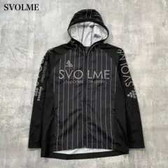 スボルメ【M】ウィンドブレーカー パーカー ストライプ ラグラン ロゴプリント