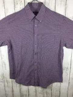 VAN　HEUSEN　長袖シャツ　USA古着　パープル　Lサイズ　 B-4-22
