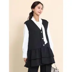 フェンネル FENNEL ジャガードチュニックジレ