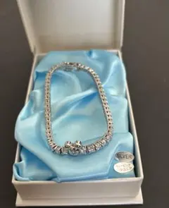 テニスブレスレット　シルバー925 ジルコニア　ディズニー 箱付き