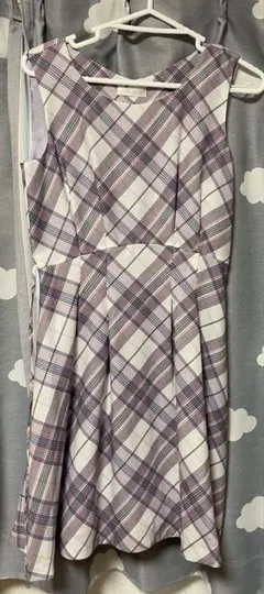 MIIA ミーア　ノースリーブミニ丈ワンピース　チェック柄