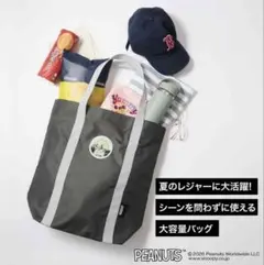 オトナミューズ7月号付録PEANUTS トートバッグ スヌーピー 刺繍ワッペン